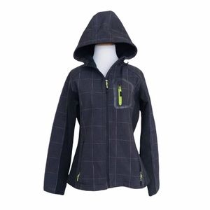 Vertical 9 | Plaid Fleece-Lined Scuba Hood Athletic Jacket Women’s Medium
